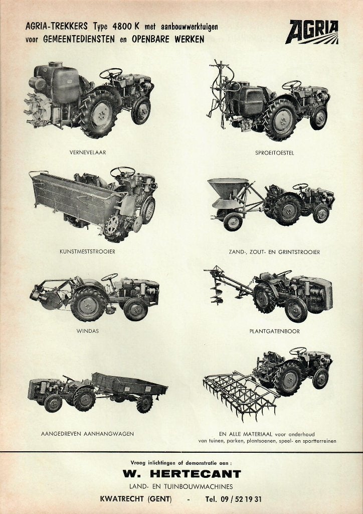 Folder AGRIA trekker tractor, Ophalen of Verzenden, Zo goed als nieuw, Folder