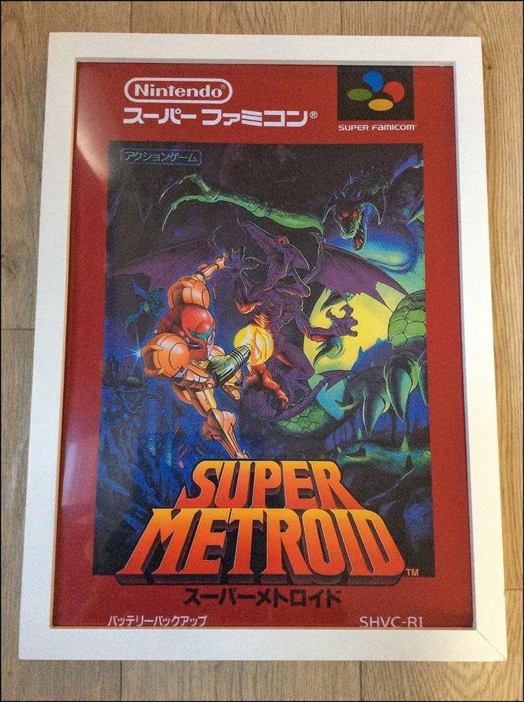 SUPER METROID Snes Afiiche Poster in lijst, Avontuur en Actie, Verzenden, 1 speler, Nieuw