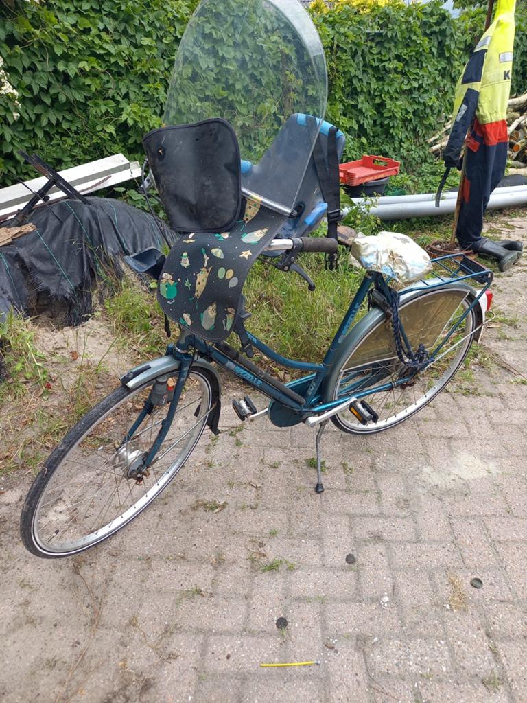 Gazelle fiets met kinderzitje en windscherm, Minder dan 47 cm, Ophalen, Gebruikt, Gazelle