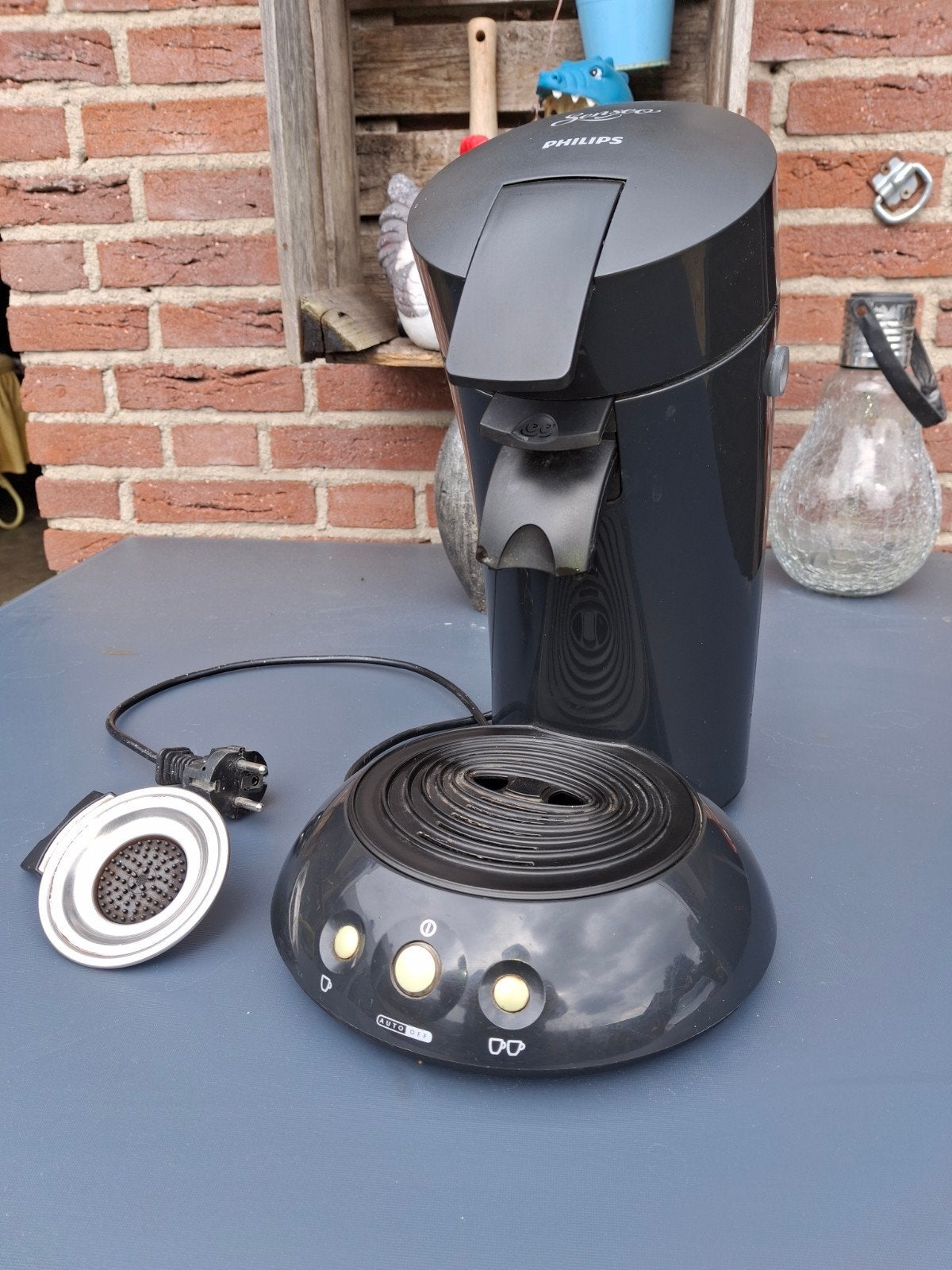 Philips Senseo Zwart - Goed Werkende Koffiepadmachine, Witgoed en Apparatuur, Ophalen of Verzenden, Gebruikt, Koffiemachine, Koffiepads en cups