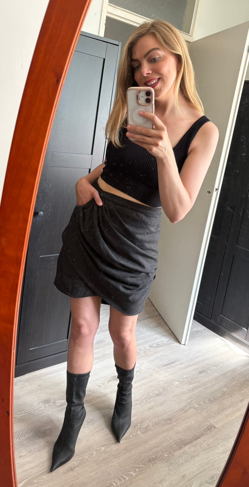 Etro Milano wollen rok antrecriet/bruinig, Maat 38/40 (M), Overige kleuren, Ophalen of Verzenden, Zo goed als nieuw