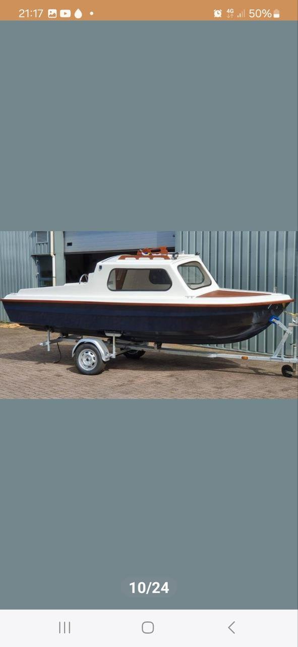 Kajuitboot incl Suzuki 15pk  DF15, trailor, Placom 410, Kajuitboot, 15 pk, Buitenboordmotor, 5 m