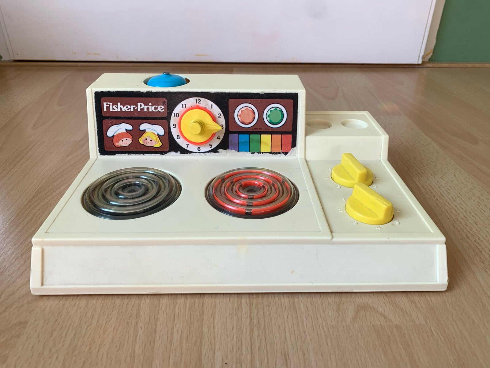 Vintage Fisher-Price Fornuisje met Servies Speelset, Kinderen en Baby's, Speelgoed | Fisher-Price, Ophalen of Verzenden, Gebruikt