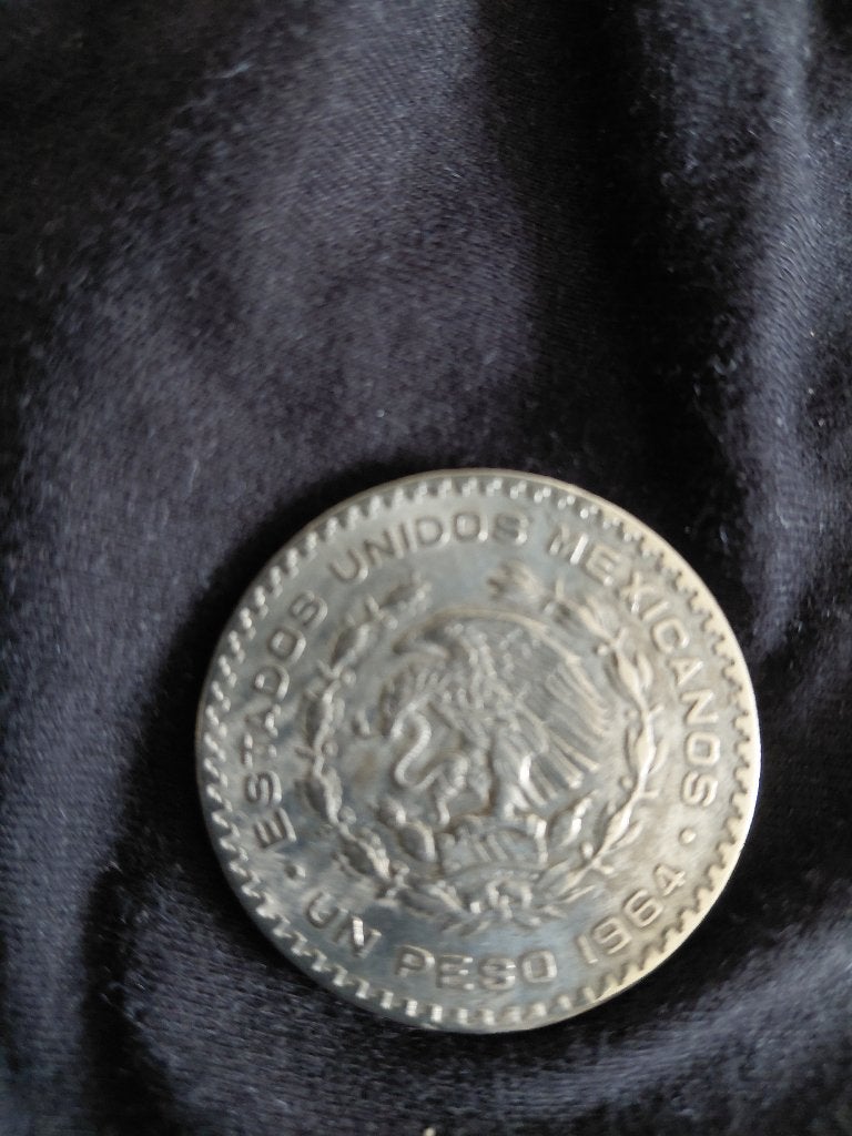 Mexicaanse zilveren 1 peso munt uit1964, Verzenden, Midden-Amerika, Losse munt, Zilver