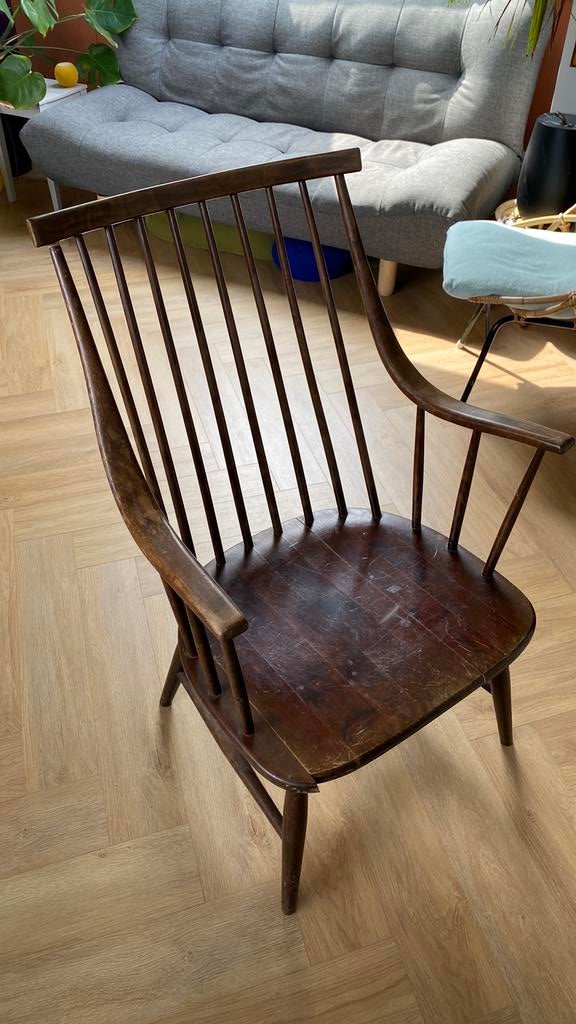 DIY project - vintage Lena Larsson voor Nesto spijlenstoel, Antiek en Kunst, Ophalen