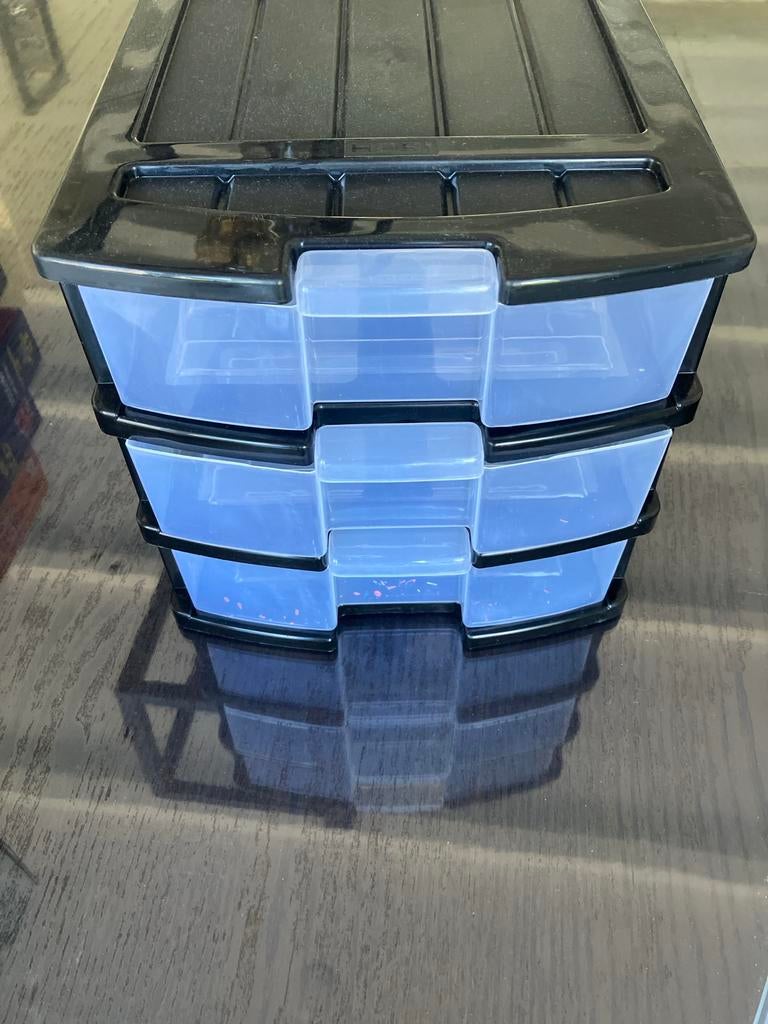 Handig plastic ladenkastje met 3 lades, Gebruikt, Ophalen of Verzenden, 3 of 4 laden, Minder dan 25 cm