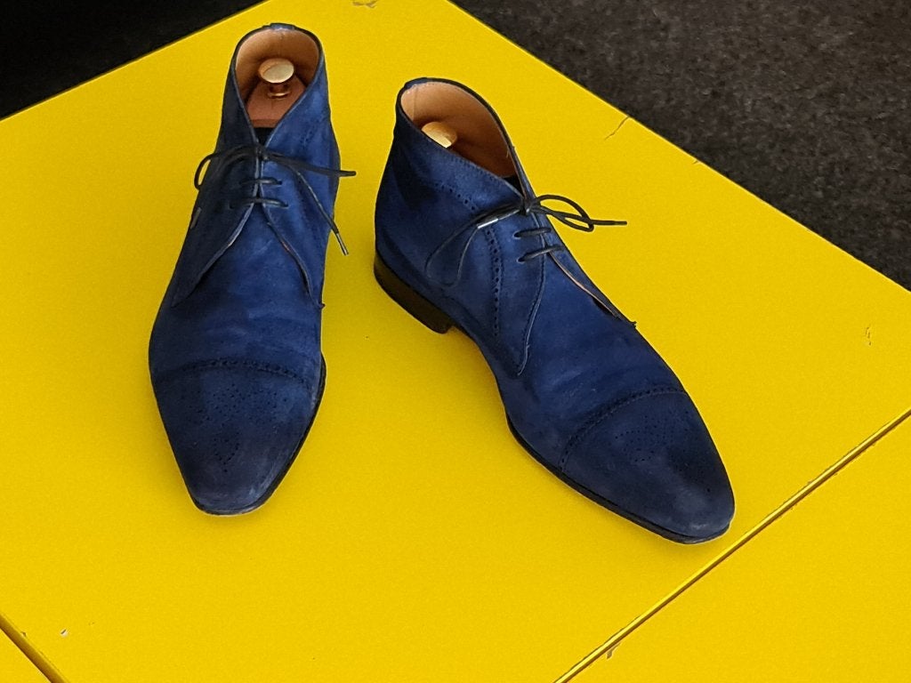 Magnanni suede half hoog schoenen met blauwe kleur maat 7, Kleding | Heren, Schoenen, Magnanni, Gedragen, Veterschoenen, Verzenden