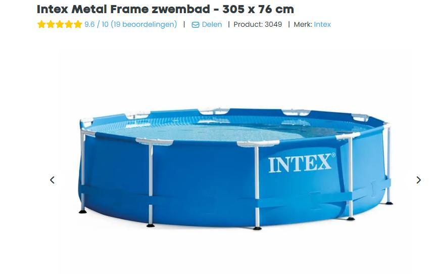 intex zwembad metalen frame, Ophalen, Minder dan 80 cm, Rond, 300 cm of meer