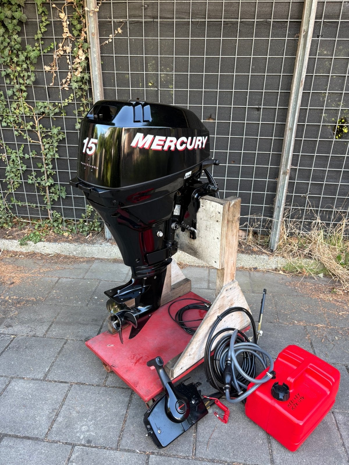Mercury 15 pk 4 takt korstaart buitenboordmotor boot motor., Ophalen, 10 tot 30 pk, Gebruikt, Viertaktmotor