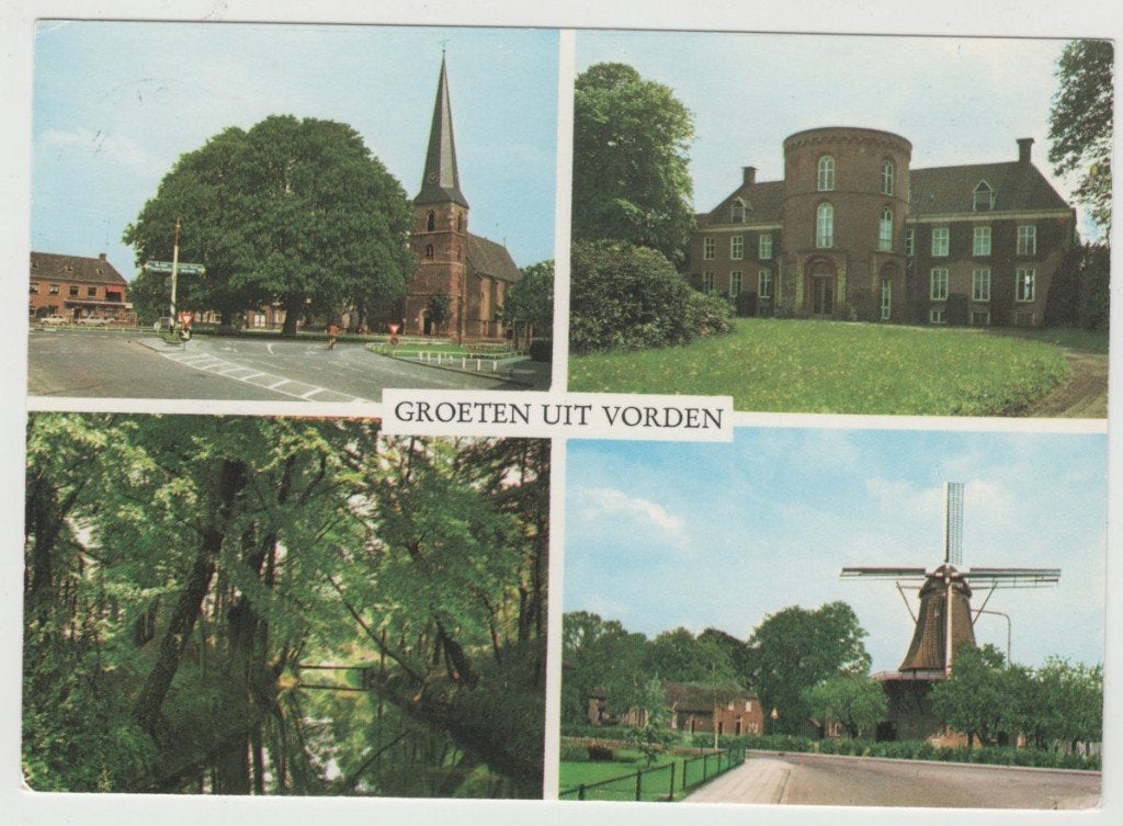Vorden Groeten NH Kerk Kasteel Wildenborch Molen1999 gelopen, Ophalen of Verzenden, 1980 tot heden, Gelopen, Gelderland