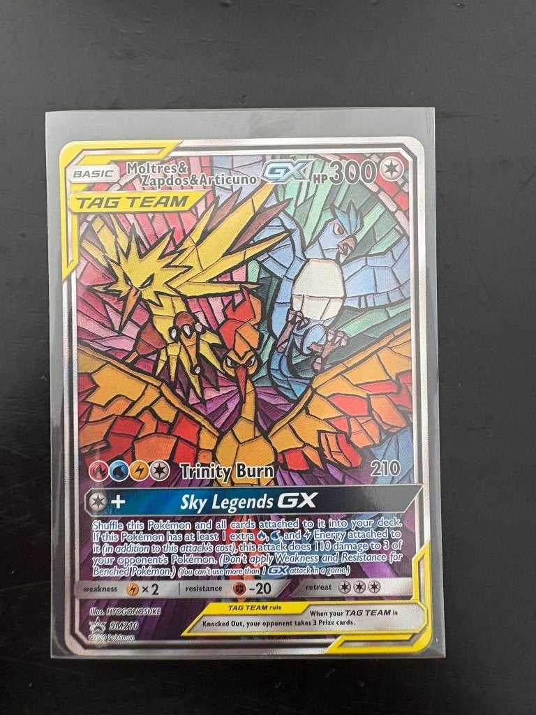 Pokémon Moltres & Zapdos & Articuno GX Tag Team kaart, Ophalen of Verzenden, Nieuw, Losse kaart