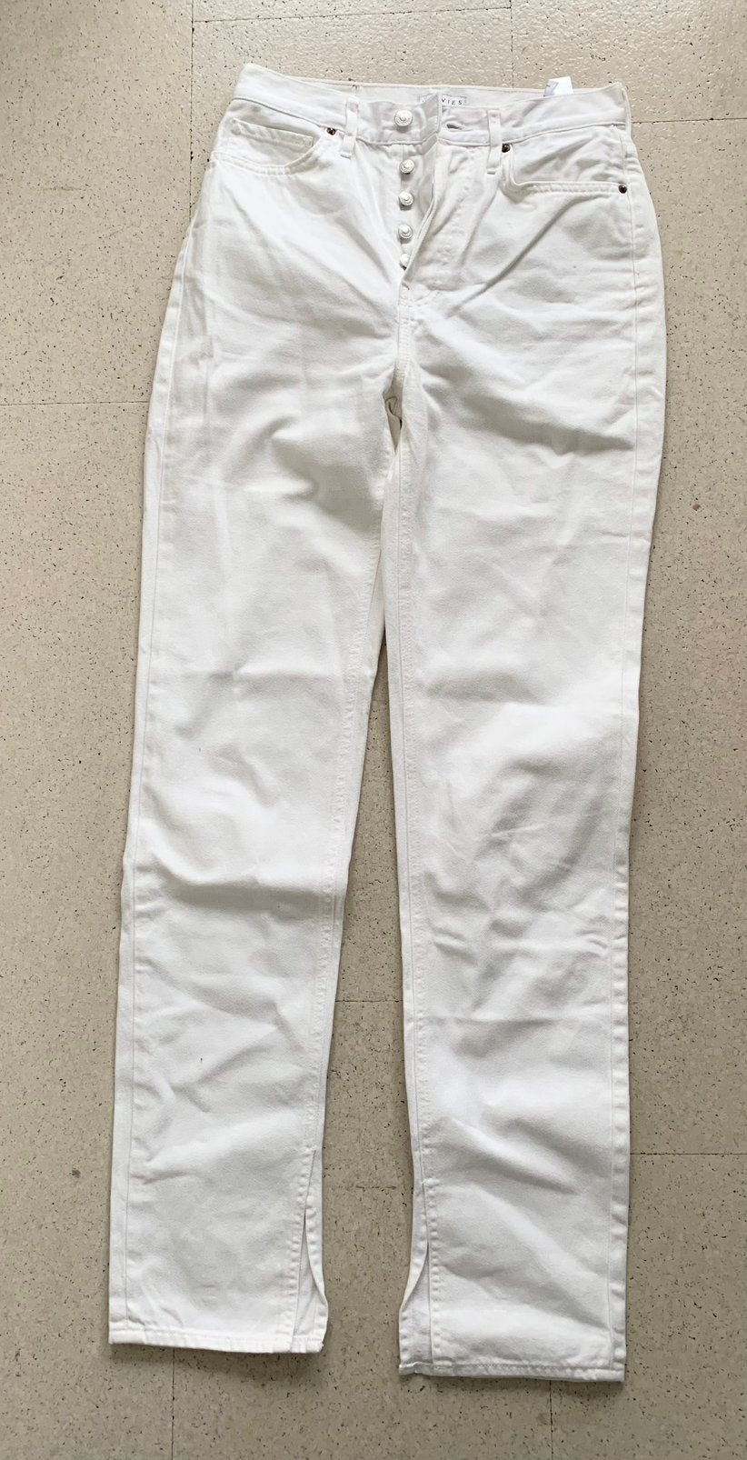 Leuke high waisted spijkerbroek, W26, Loavies, Wit, Ophalen of Verzenden, Zo goed als nieuw, Maat 34 (XS) of kleiner