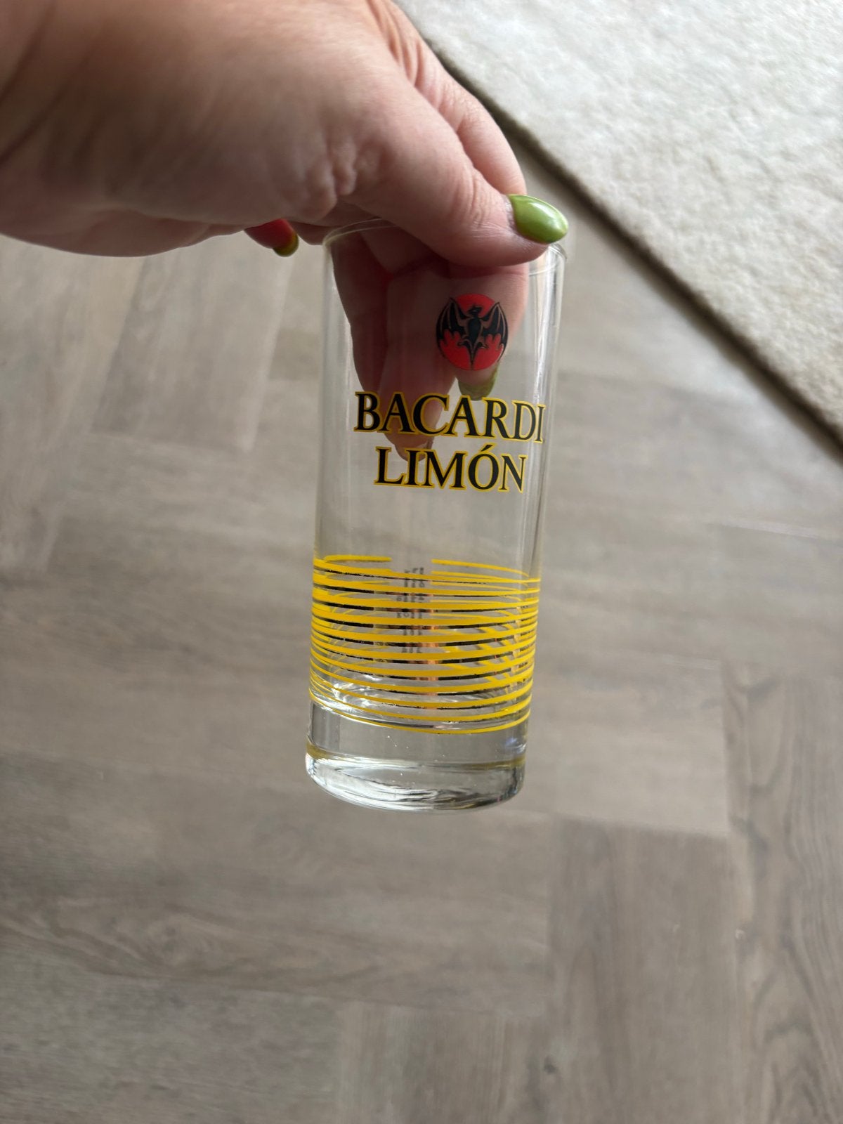Bacardi glazen en beker - Diverse soorten, Ophalen, Zo goed als nieuw, Overige merken, Groen
