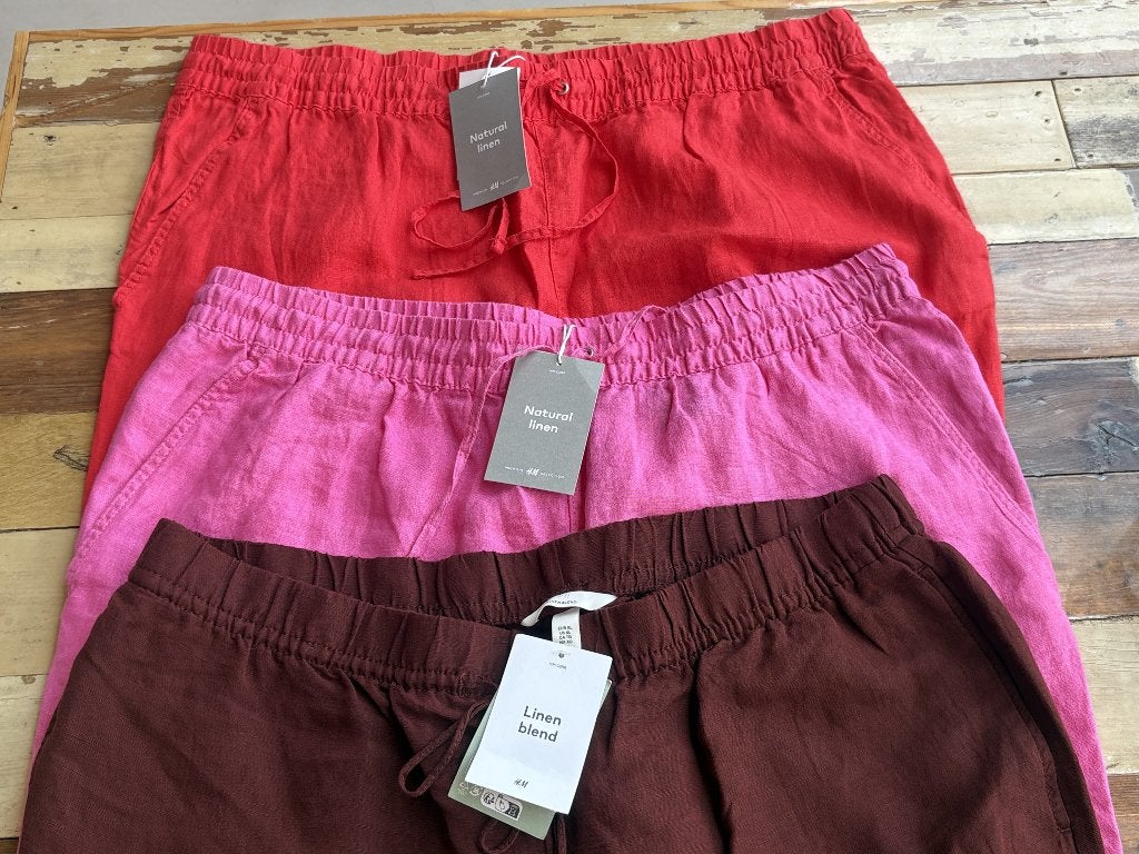 2x H&M Linnen/ Linnen Blend Broek dames- Nieuw met kaartjes, Kleding | Dames, H&M, Overige kleuren, Maat 46/48 (XL) of groter