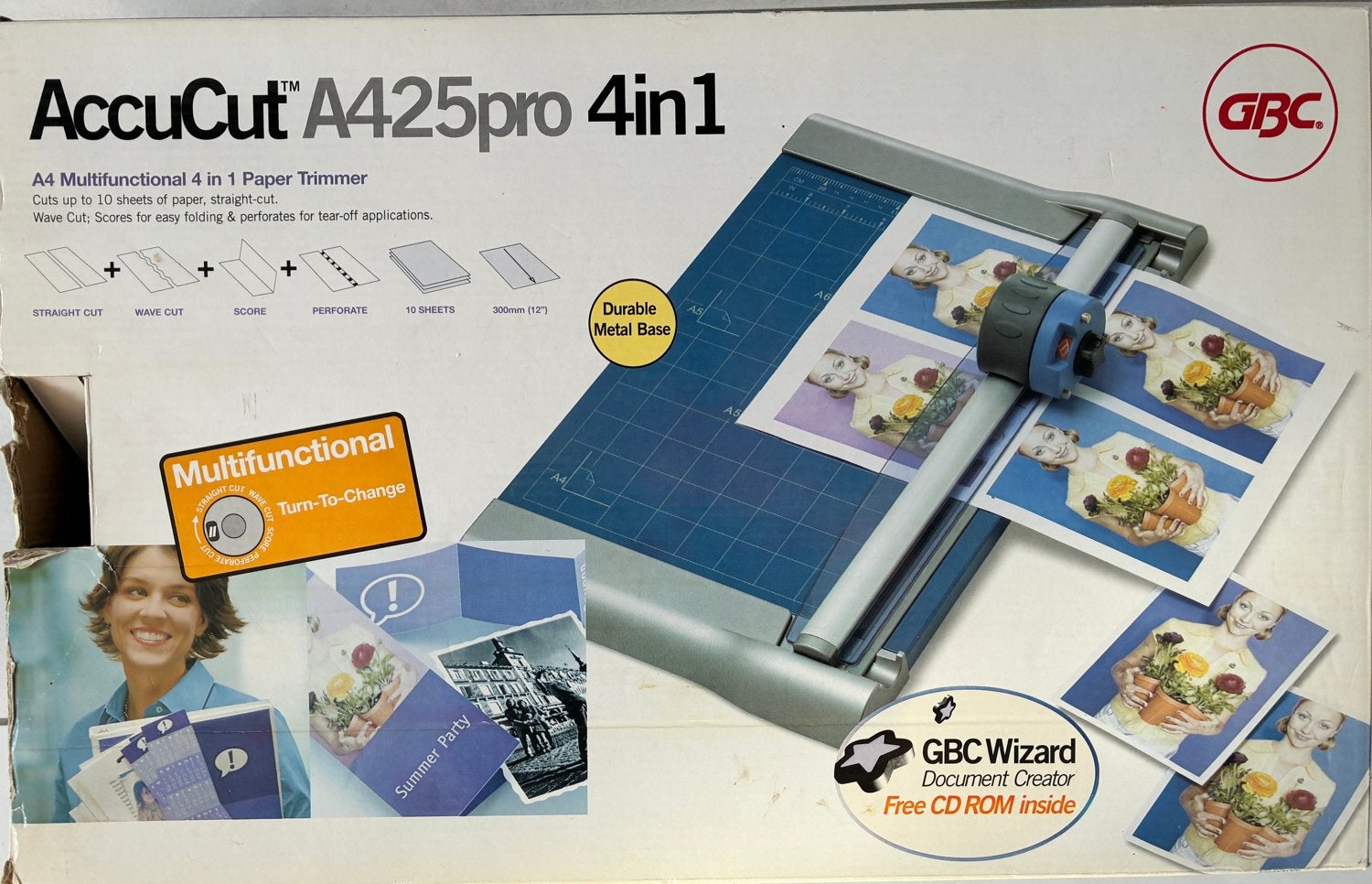 GBC AccuCut A425pro 4-in-1 papiersnijder, Overige thema's, Gereedschap of Toebehoren, Metaal, Zo goed als nieuw