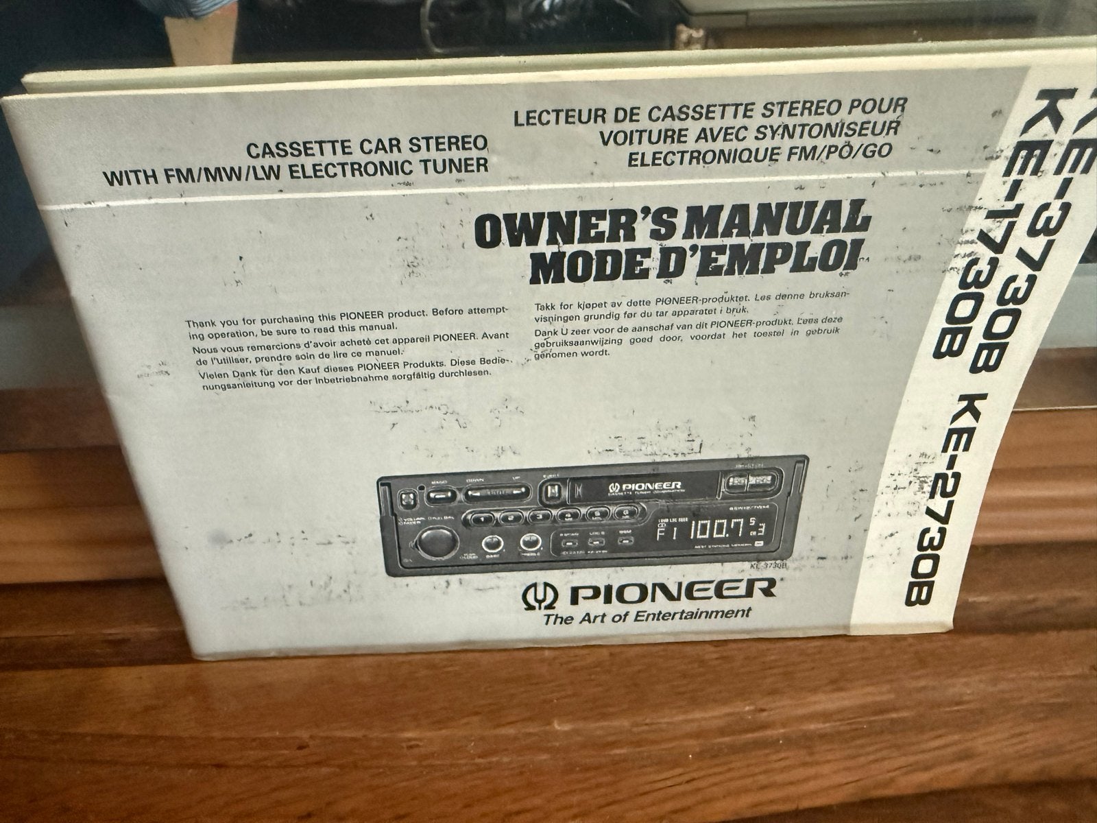 Pioneer KE-1730B/KE-2730B Cassette Autoradio Handleiding, Ophalen of Verzenden, Zo goed als nieuw
