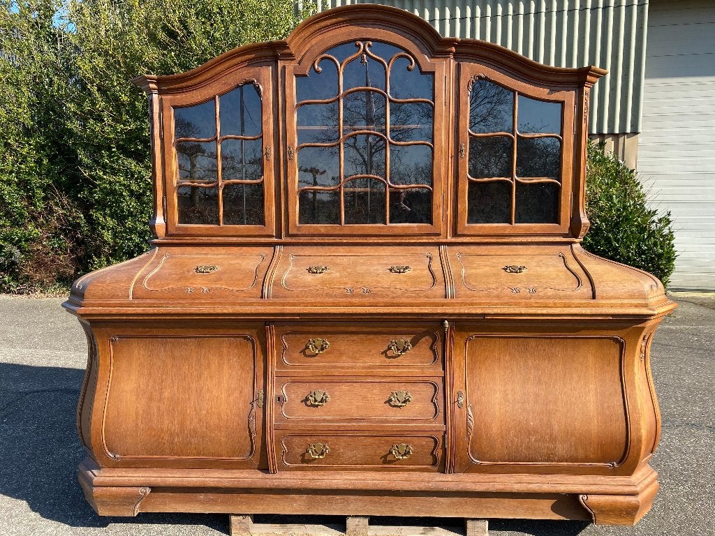 Grote antieke buffetkast / jachtkast van hout., Antiek en Kunst, Ophalen