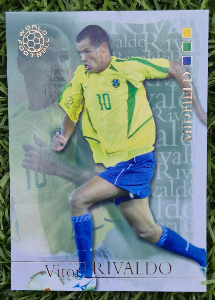 Futera, Rivaldo - Brazilië, 2004, Verzamelen, Sportartikelen en Voetbal, Zo goed als nieuw, Poster, Plaatje of Sticker, Buitenlandse clubs