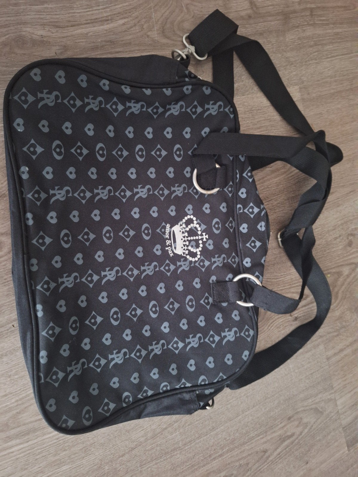 Nieuwe Reistas met Schouderband - Zwart met Patroon, Ophalen of Verzenden