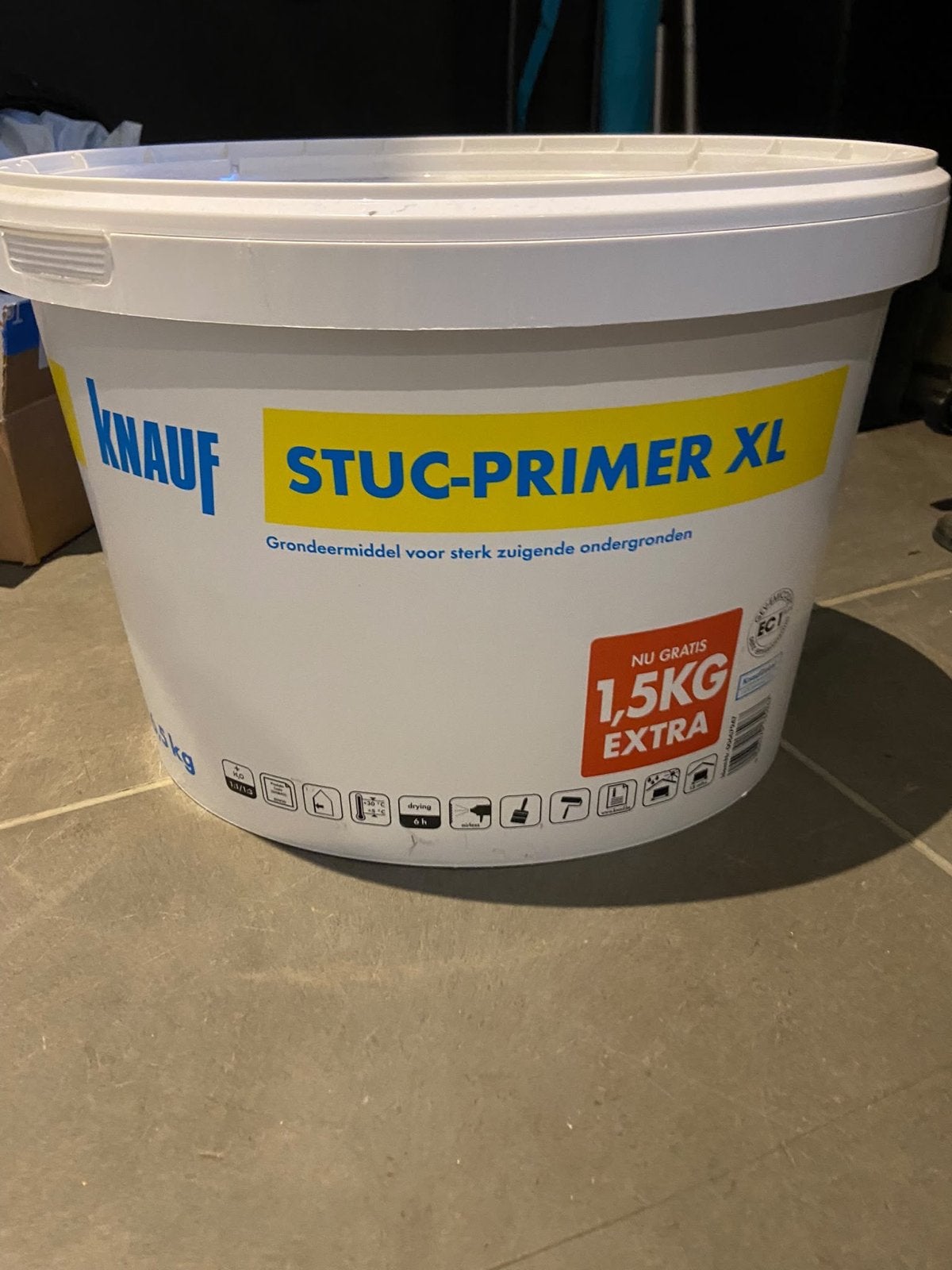 Knauf Stuc-Primer XL - 16,5 kg (Nieuw), Doe-het-zelf en Verbouw, Verf, Beits en Lak, Verzenden, Wit, Nieuw, Verf