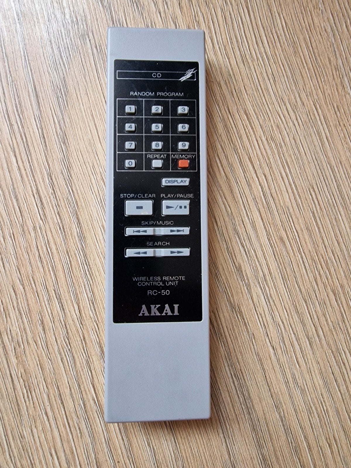 Akai RC-50 CD Afstandsbediening - Vintage, Gebruikt, Ophalen of Verzenden, Origineel, Dvd