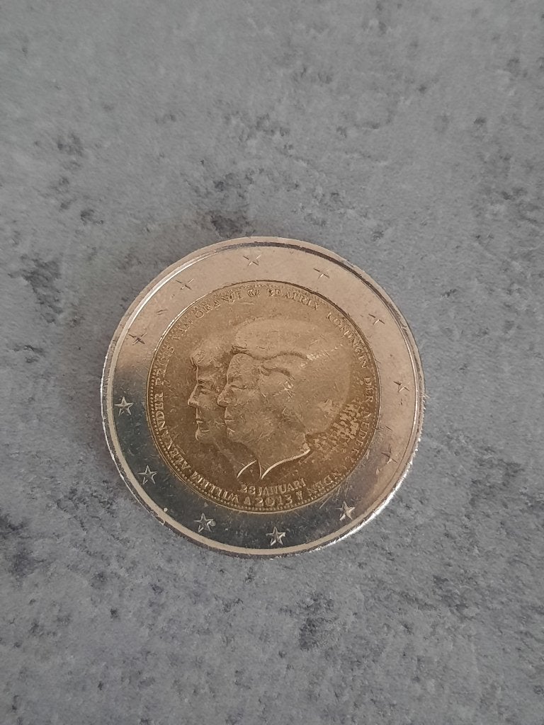 Munt 2 Euro - Nederland 2013 - Dubbelportret, Postzegels en Munten, Munten | Nederland, Ophalen of Verzenden, Koningin Beatrix
