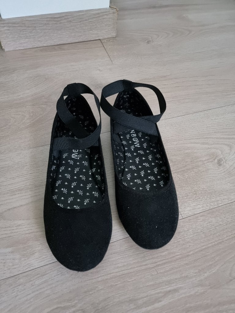 Dames Ballerina's, Zwart - Maat 41, Zwart, Zo goed als nieuw, Ballerina's, Ophalen of Verzenden