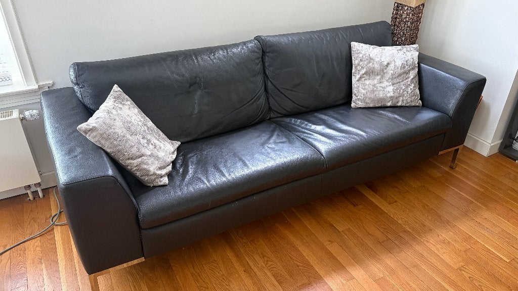 Leather Couch 3 seater from Montel, Ophalen, Driepersoons, Zo goed als nieuw, Modern
