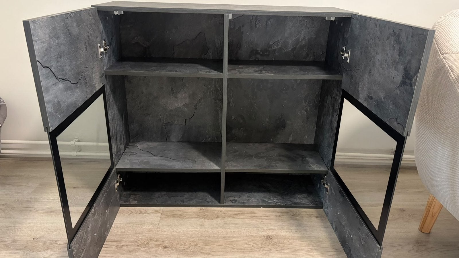 Foto 7 van 3 set- woonkamerkasten– TV-meubel + 2 vitrinekasten