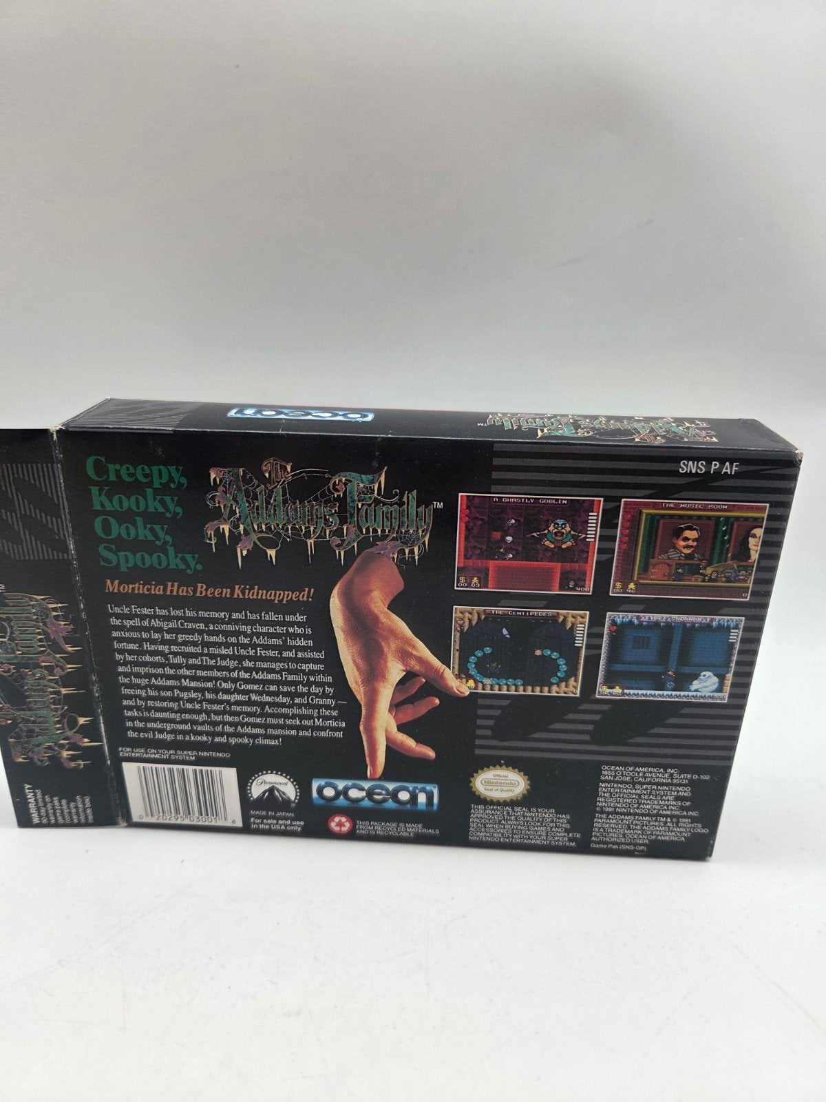 The Addams Family SNES - Compleet met doos en handleiding, Spelcomputers en Games, Gebruikt, 1 speler, Onbekend, Ophalen of Verzenden