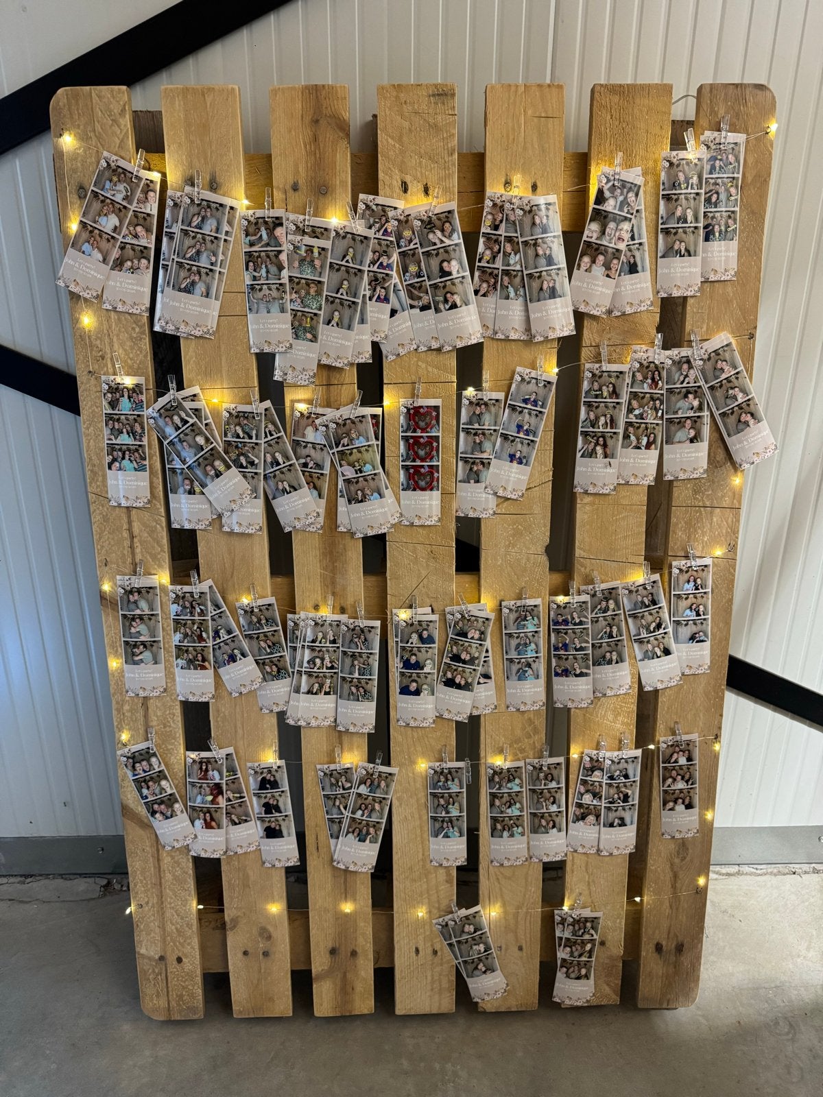 Fotorekje met lampjes en knijpers voor photobooth foto's, Ophalen, Gebruikt