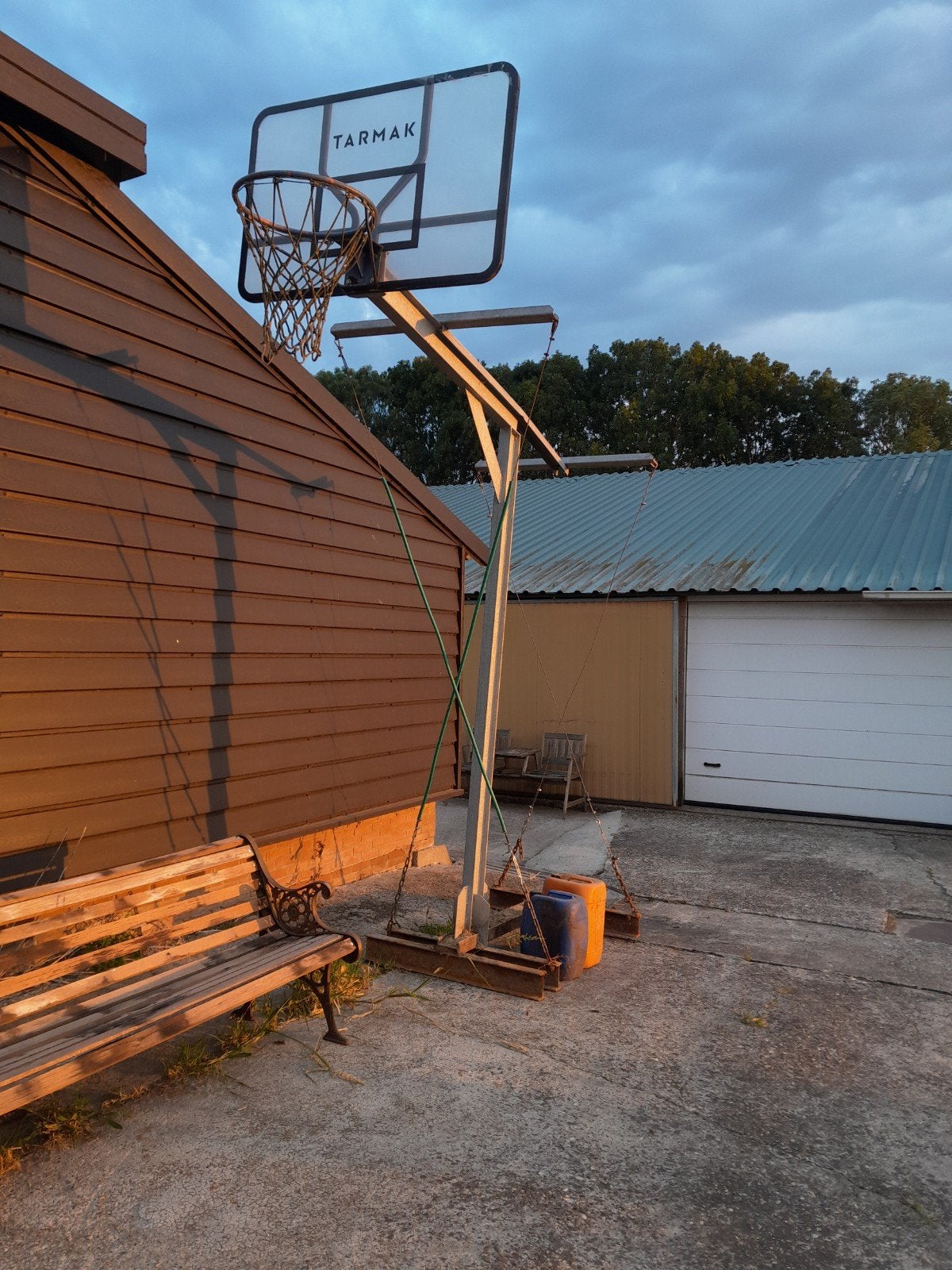 Tarmak basketbalring met bord en paal, Sport en Fitness, Ophalen, Gebruikt, Ring, Bord of Paal