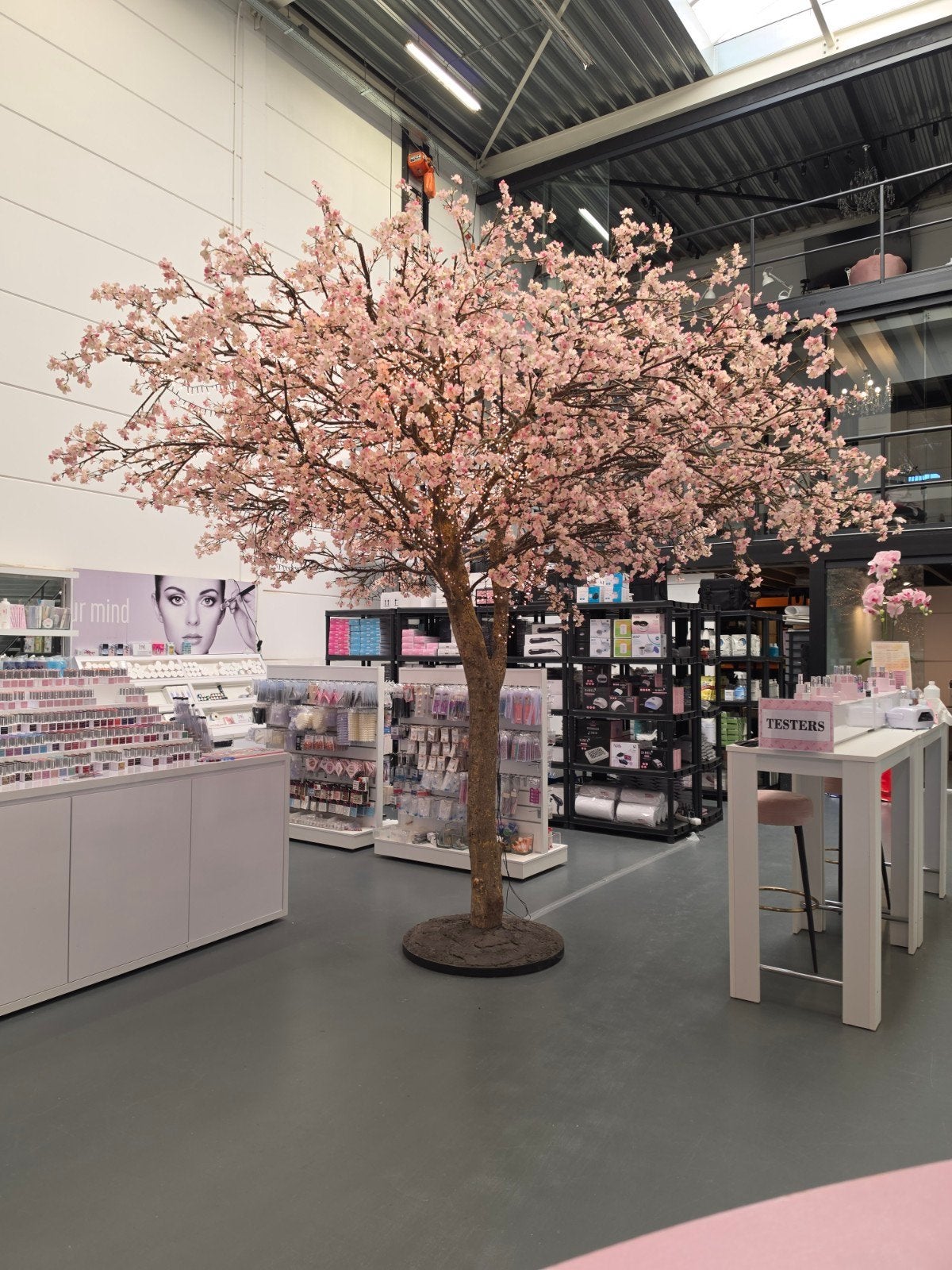 Indrukwekkende Bloesemboom 350 cm - Realistisch & Demontabel, Ophalen, Binnen, Roze, Zo goed als nieuw