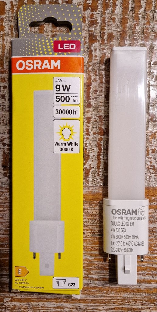 Osram LED PL-S | 4W,500 lm | 3000K Warm Wit | 2 Pin | NIEUW!, Led-lamp, Osram, Nieuw, Overige fittingen
