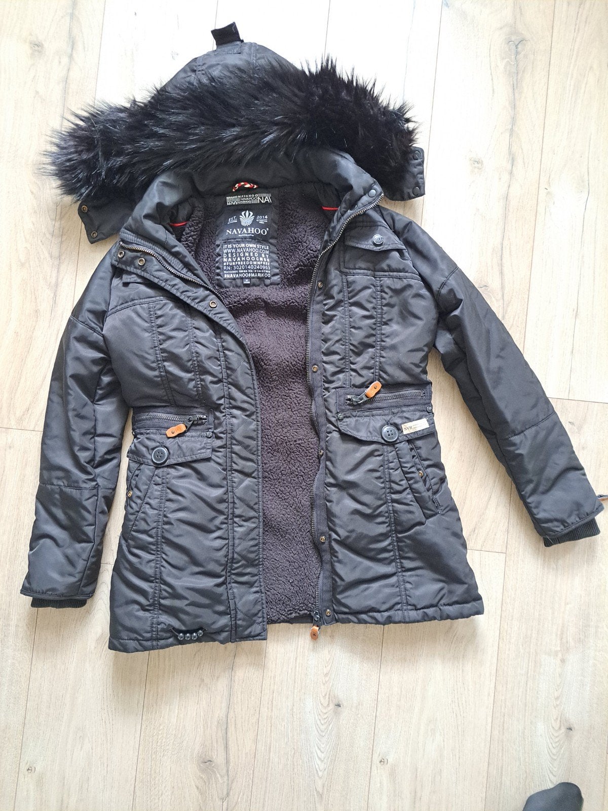 Navahoo winterjas maat M, Maat 38/40 (M), Navahoo, Zwart, Ophalen of Verzenden