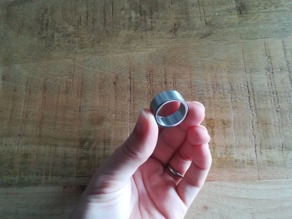 RVS ring maat 20,5, Sieraden, Tassen en Uiterlijk, Ringen, 20 of groter, IJzer of Staal, Ophalen of Verzenden, Zo goed als nieuw