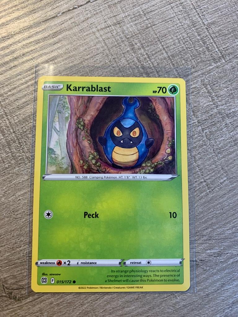 Karrablast 015/172 Brilliant Stars - Pokémon Kaart, Ophalen of Verzenden, Nieuw, Losse kaart