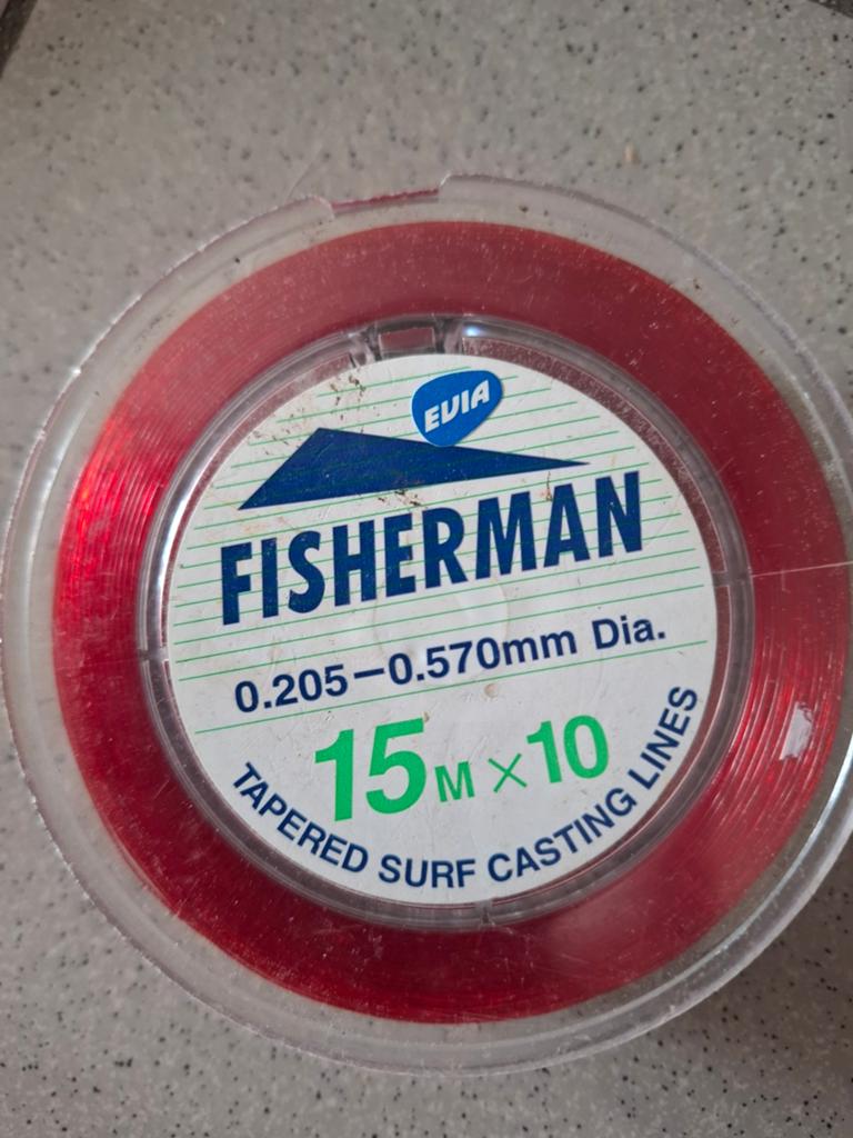 EVIA Fisherman Tapered Surf Casting Lijn 0.205-0.570mm, Watersport en Boten, Ophalen of Verzenden