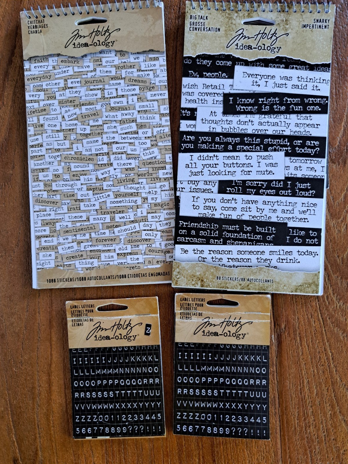 TIM HOLTZ SET STICKERS TEKST ALPHABET JOURNALING MIXED MEDIA, Hobby en Vrije tijd, Ophalen of Verzenden, Zo goed als nieuw, Versiering of Embellishment