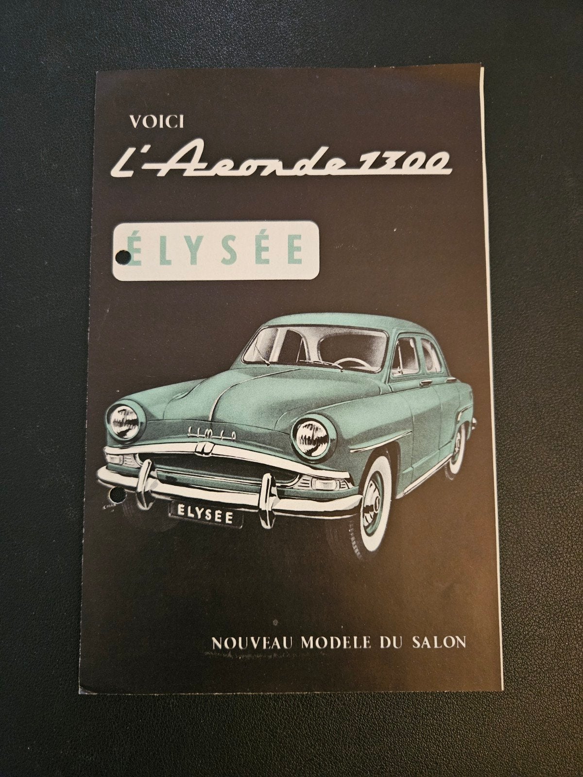 Brochure Simca Aronde 1300 Elysée 1956, Ophalen of Verzenden, Zo goed als nieuw, Overige merken