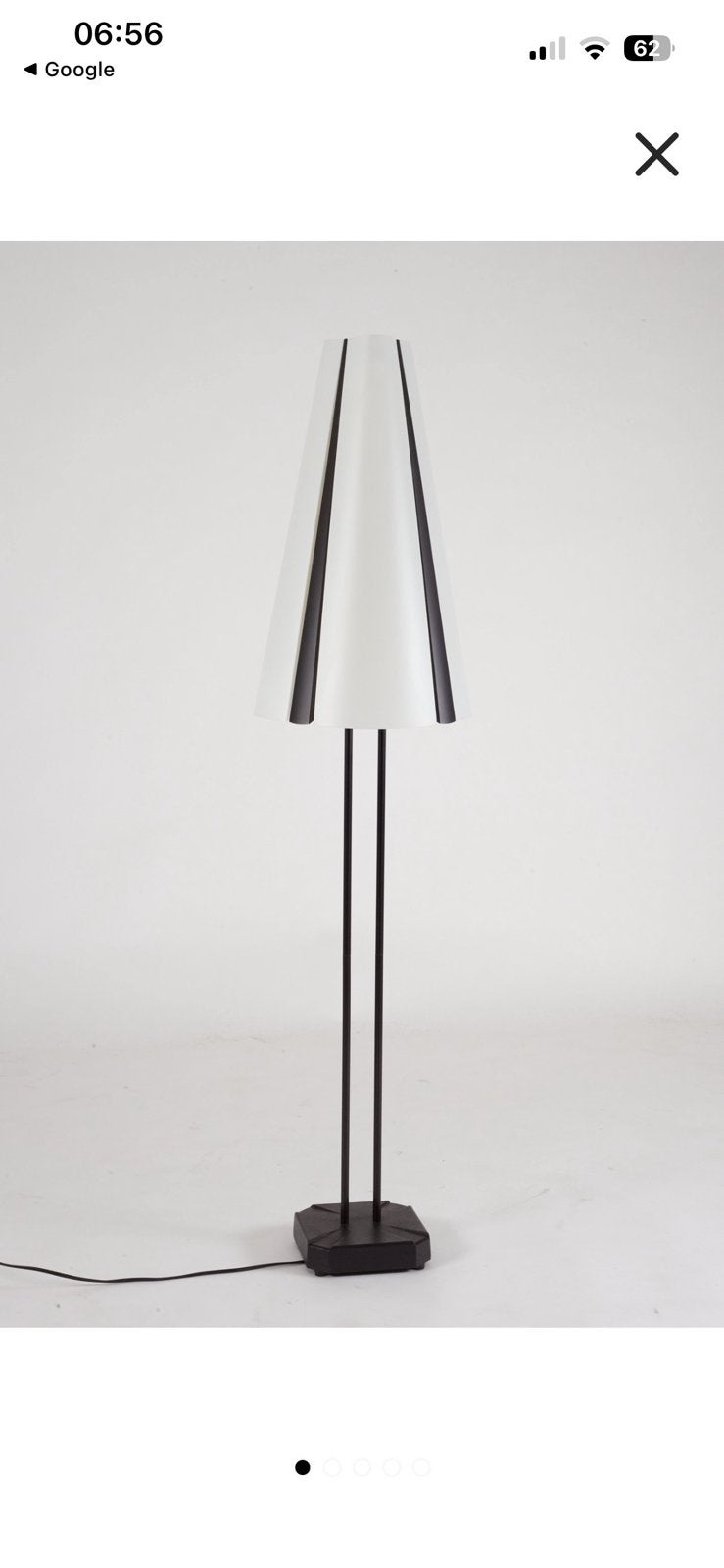 GUNNAR JENSEN. —  VISTOFTA. —  VLOERLAMP —. 1980., Ophalen, Gebruikt, Metaal