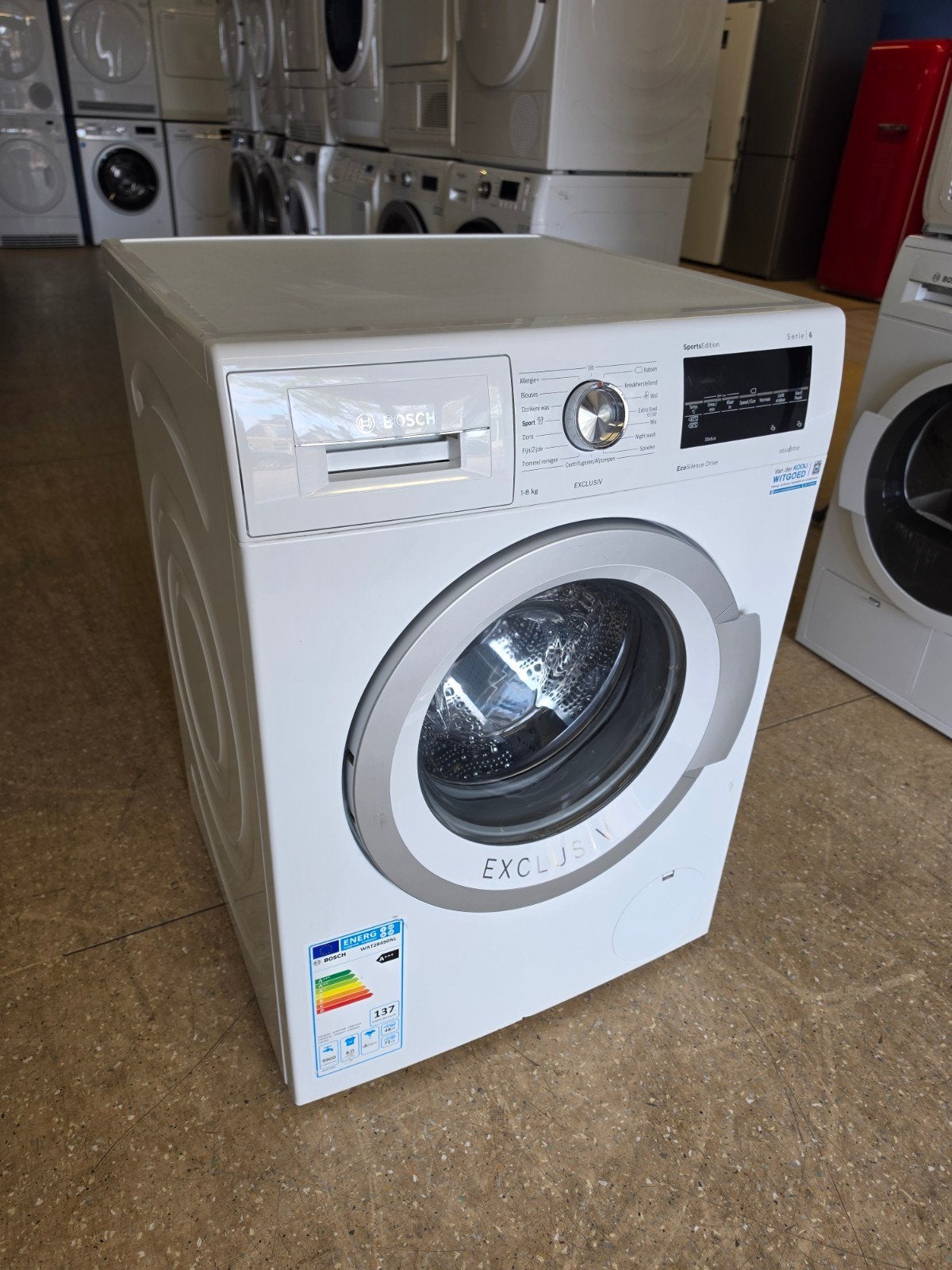 Bosch Serie 6 SportsEdition wasmachine | 8 kilo | Garantie ✅, Witgoed en Apparatuur, Bosch, Jirnsum, 1200 tot 1600 toeren, 8 tot 10 kg