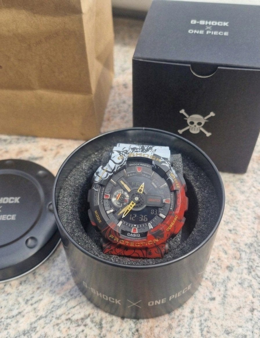 Casio G-Shock x One Piece limited edition horloge, Snelheid, Casio G-Shock, Zwart, Nieuw