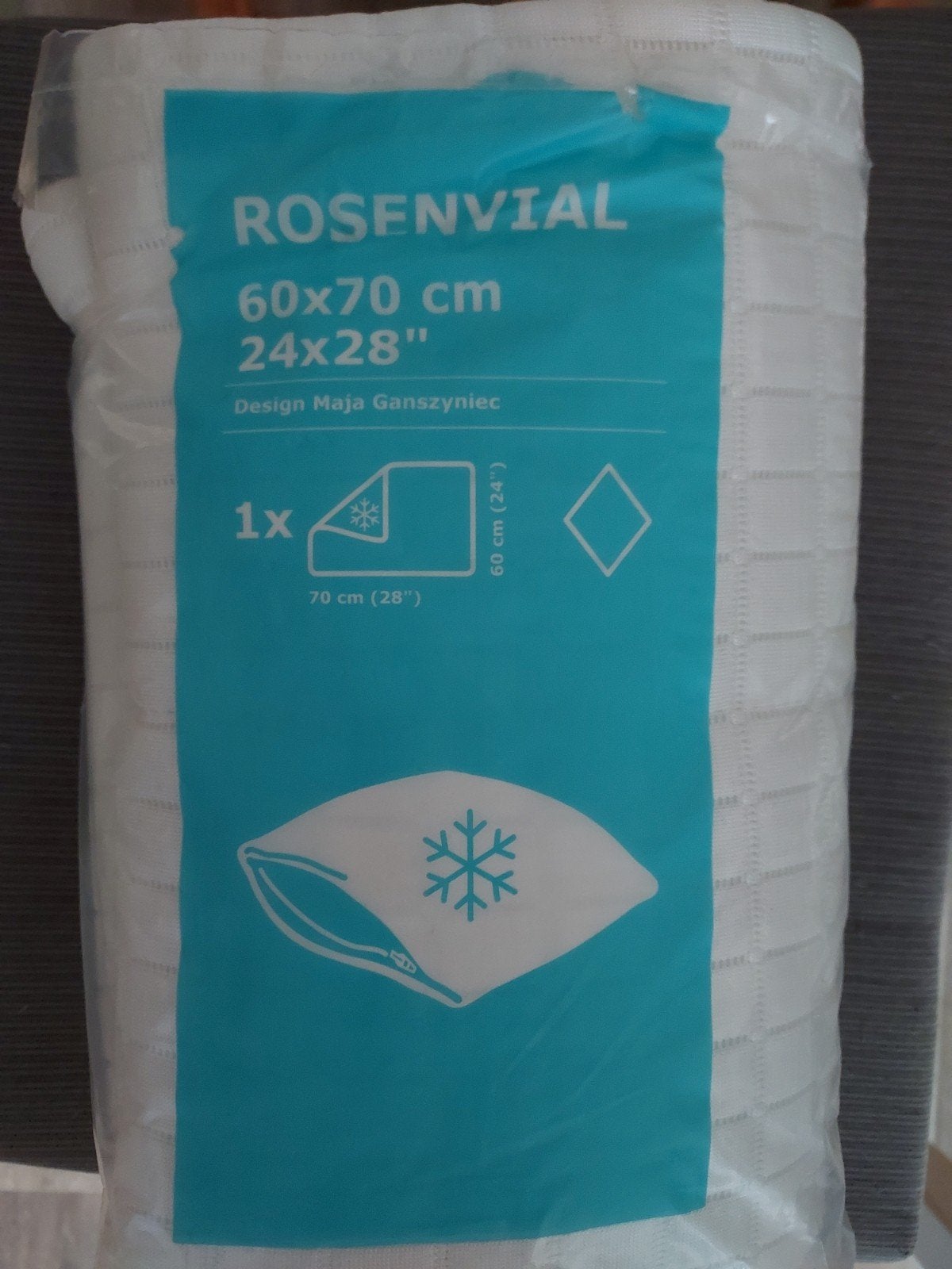 IKEA ROSENVIAL VERKOELENDE KUSSENHOES, Wit, IKEA, Kussenhoes, Zo goed als nieuw