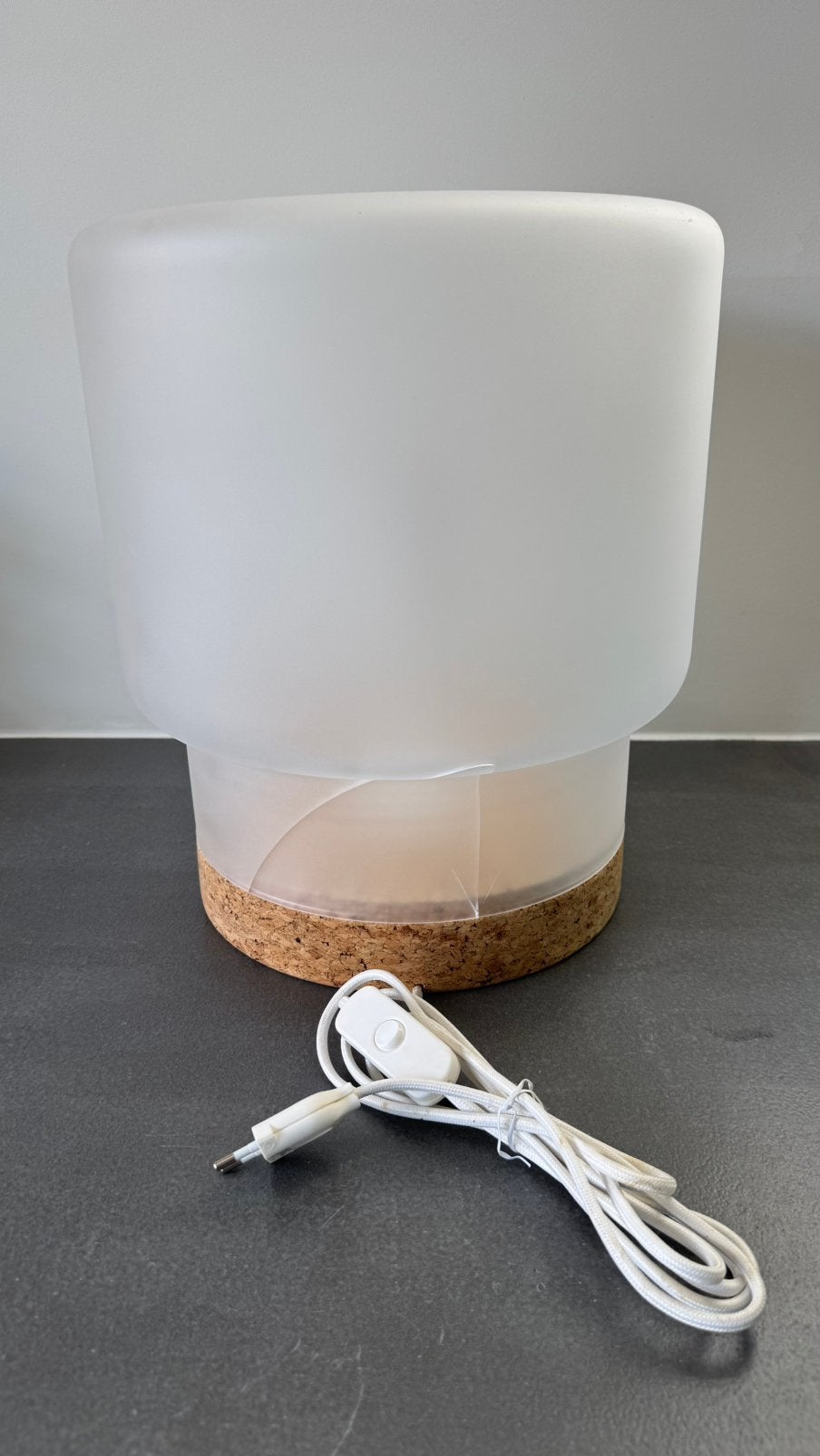 Ikea Sinnerlig XL vloerlamp / Bijzettafel, Ophalen, Zo goed als nieuw, Glas, Minder dan 50 cm
