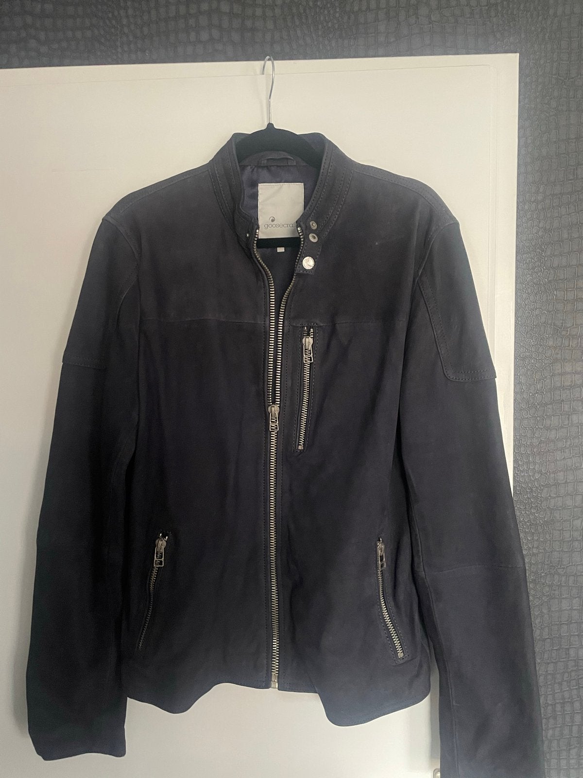 Nieuwe Goosecraft Leren Bikerjack - Maat L, Kleding | Dames, Ophalen of Verzenden, Nieuw, Maat 42/44 (L), Blauw