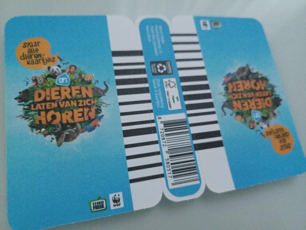 1 setje dierenkaartje AH, Albert Heijn, Ophalen of Verzenden