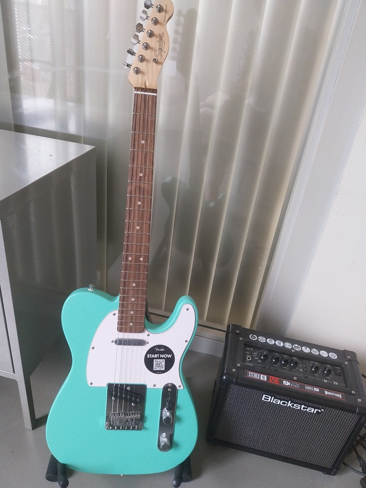 Squier Telecaster Seafoam Green set (z.g.a.n.), Ophalen