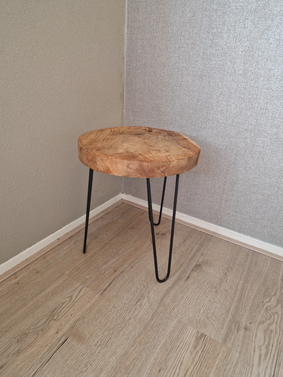 bijzettafel 45 cm hoog, Huis en Inrichting, Tafels | Bijzettafels, Minder dan 55 cm, Rond, Zo goed als nieuw, Ophalen