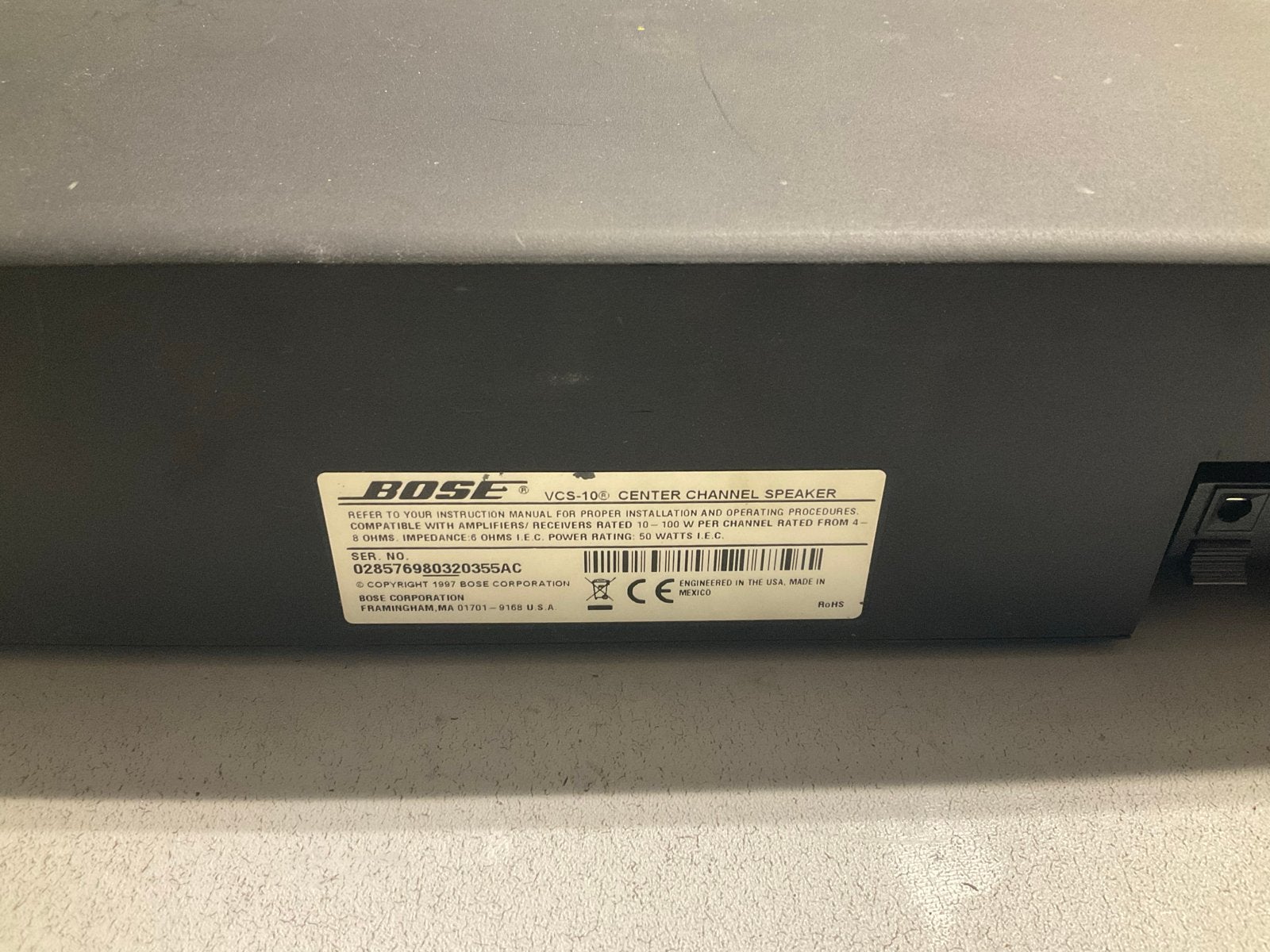 Bose VCS-10 centerspeaker met surround speakers, Audio, Tv en Foto, Luidsprekers, Ophalen, Zo goed als nieuw, 60 tot 120 watt